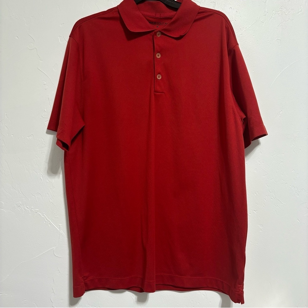 Nike Golf Dri-Fit Men's Large Golf Polo Short Sleeve Red